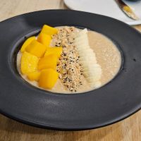 Peanut butter, banana, mango, muesli and oats milk at The Mango Garden in Koh Phi Phi
