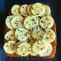 Banana peanut toast  at The Mango Garden in Koh Phi Phi