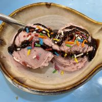 Strawberry ice cream   at Vegan Family Restaurant in Ho Chi Minh City