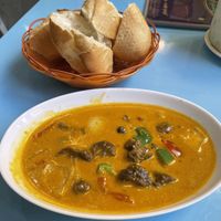 Vegan goat curry with bread, 65,000 VND  at Vegan Family Restaurant in Ho Chi Minh City