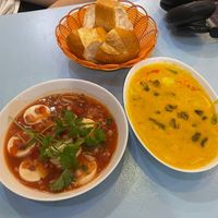 Sichuan tofu and curry (not that good)  at Vegan Family Restaurant in Ho Chi Minh City