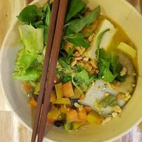 Mi Quang Noodle Soup at Vegan Family Restaurant in Ho Chi Minh City