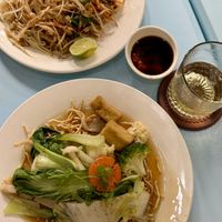 Pas thai and crispy fried noodles   at Vegan Family Restaurant in Ho Chi Minh City