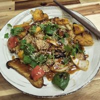 Mushroom veggie BBQ  at Vegan Family Restaurant in Ho Chi Minh City