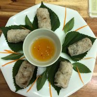 Fried Spring Rolls at Vegan Family Restaurant in Ho Chi Minh City