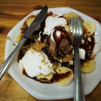 Fruit ice cream crepe cake at Vegan Family Restaurant in Ho Chi Minh City