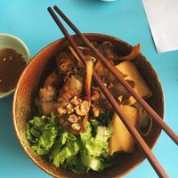Spring roll noodle  at Vegan Family Restaurant in Ho Chi Minh City
