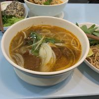 Spicy noodle soup at Vegan Family Restaurant in Ho Chi Minh City