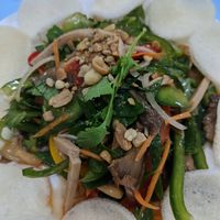 Uplifting salad certainly uplifted us! at Vegan Family Restaurant in Ho Chi Minh City