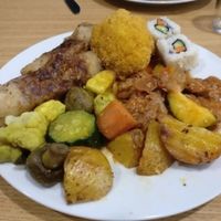 Buffet things at Veganio in Prague