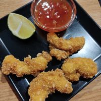 Tempura shrimp at Veganio in Prague