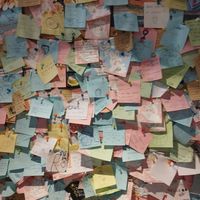 Message board at Veganio in Prague