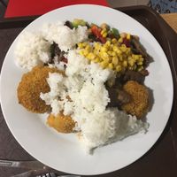 Random buffet food at Veganio in Prague