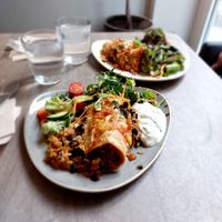 Vegan enchilada at Nordvegan in Oslo