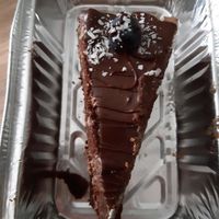 Chocolate cake at Nordvegan in Oslo