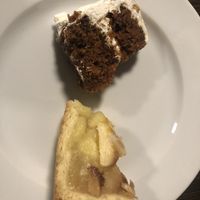 Carrot cake and apple pie  at Nordvegan in Oslo