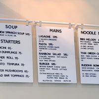 Menu at Nordvegan in Oslo