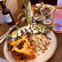 Lasagne - excellent portion sizes  at Nordvegan in Oslo