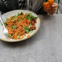 Stir fry noodles at Nordvegan in Oslo