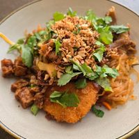 Stir fried noodles at Nordvegan in Oslo