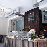 Inside the caé at Nordvegan in Oslo