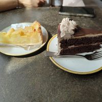 Apple Cake and Chocolate Cake at Nordvegan in Oslo