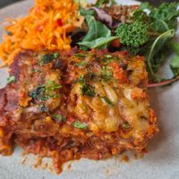 Lasagne at Nordvegan in Oslo