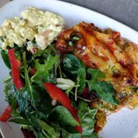 Lasagna at Nordvegan in Oslo