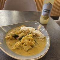 Jamaican Curry with rice  at Nordvegan in Oslo