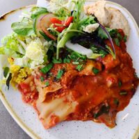 Lasagna at Nordvegan in Oslo