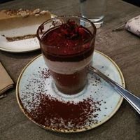 Chocolate dessert at Nordvegan in Oslo