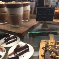 Dessert counter at Nordvegan in Oslo
