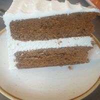 Carrot cake at Nordvegan in Oslo
