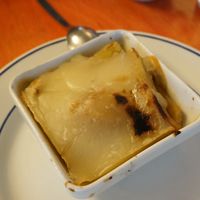 Pear gratin at Le Faitout Vegan in Paris