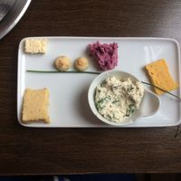 cheese starter plate - the best cheese I ever ate! at Le Faitout Vegan in Paris
