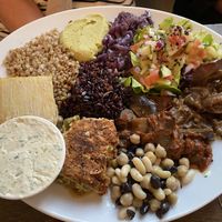 Plate at Le Faitout Vegan in Paris