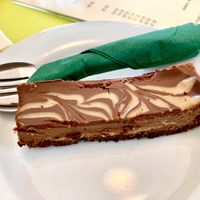 Vegan salted caramel cheesecake at Musicker in Isle Of Bute