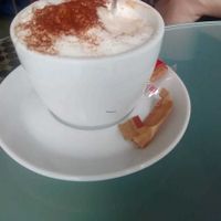 Soya cappuccino at Musicker in Isle Of Bute