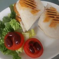 Cheeze and veggie haggis panini at Musicker in Isle Of Bute