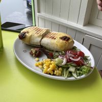 Cheeze Sundried tomato and pesto panini   at Musicker in Isle Of Bute