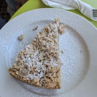 Vegan apple and cranberry tart at Musicker in Isle Of Bute