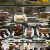 Cakes - the homemade ones in glass are vegan  at Musicker in Isle Of Bute