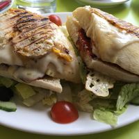 Make your own panini with vegan cheese and all the veg! at Musicker in Isle Of Bute