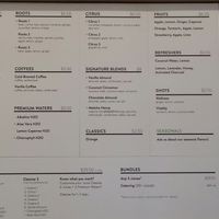 menu at Pressed Juicery in San Jose