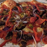 Falafel pizza at The Emporium in Clitheroe