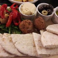 Houmous & Falafel Platter at The Emporium in Clitheroe