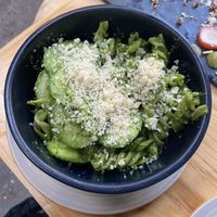 Pesto pasta   at Aura Vegana in Mexico City