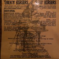 Menu at The Full Nelson in South East London