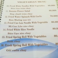 Updated price list at Ho Lo Quan in Hoi An