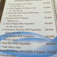 Updated price list at Ho Lo Quan in Hoi An